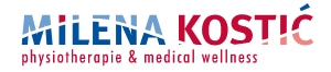 Logo Milena Kostic. Text: "Milena Kostic. Physiotherapie & Medical Wellness.".